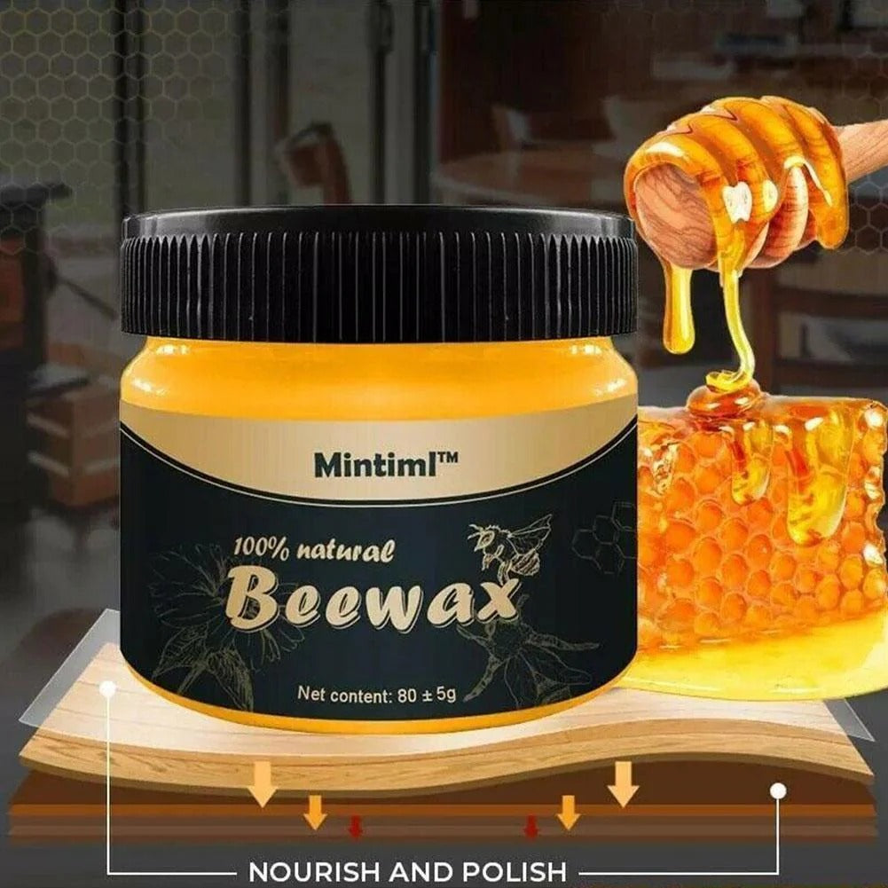 Mintiml Natural Beewax Wood Polish - Furniture Restorer & Protector (80g)