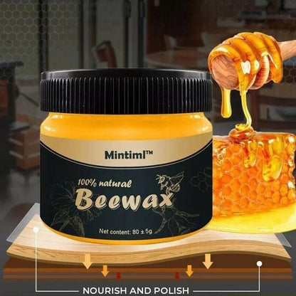Mintiml Natural Beewax Wood Polish - Furniture Restorer & Protector (80g)