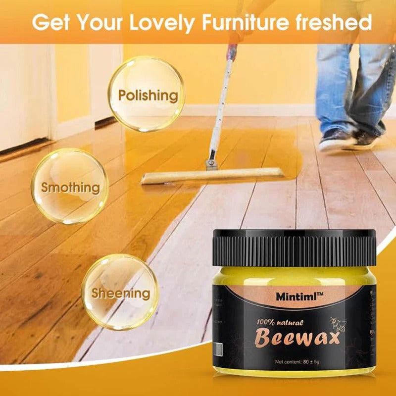 Mintiml Natural Beewax Wood Polish - Furniture Restorer & Protector (80g)