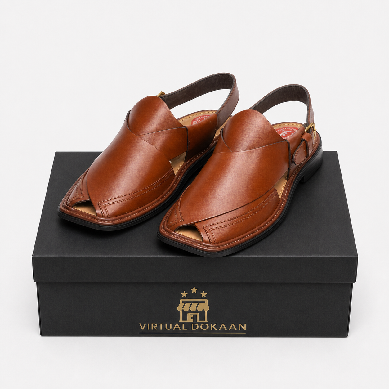 Premium brown chappal for weddings and Eid