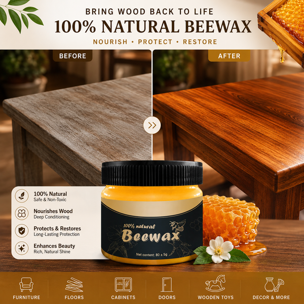 Mintiml Natural Beewax Wood Polish - Furniture Restorer & Protector (80g)