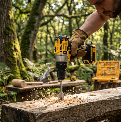 Cordless Drill Machine Kit with 2 Batteries & 26 Accessories – Portable Rechargeable Impact Drill Set