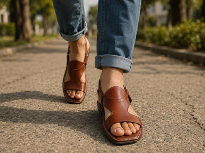 Arabic style Peshawari sandal open side design
