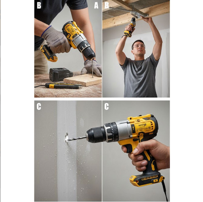 Cordless Drill Machine Kit with 2  Batteries  & 26 Accessories | Portable Rechargeable Impact Drill Set